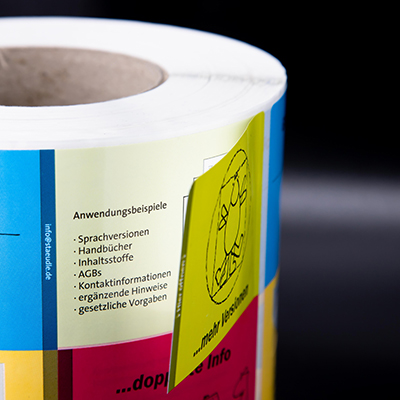 Picture of a roll of multi-layer labels