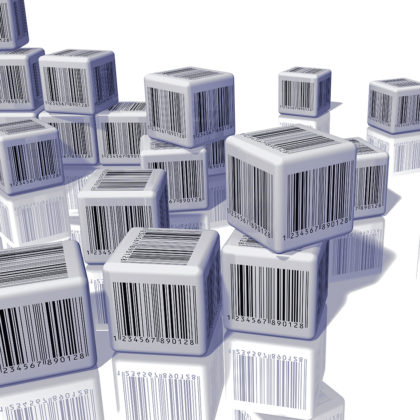 picture of cubes with barcode
